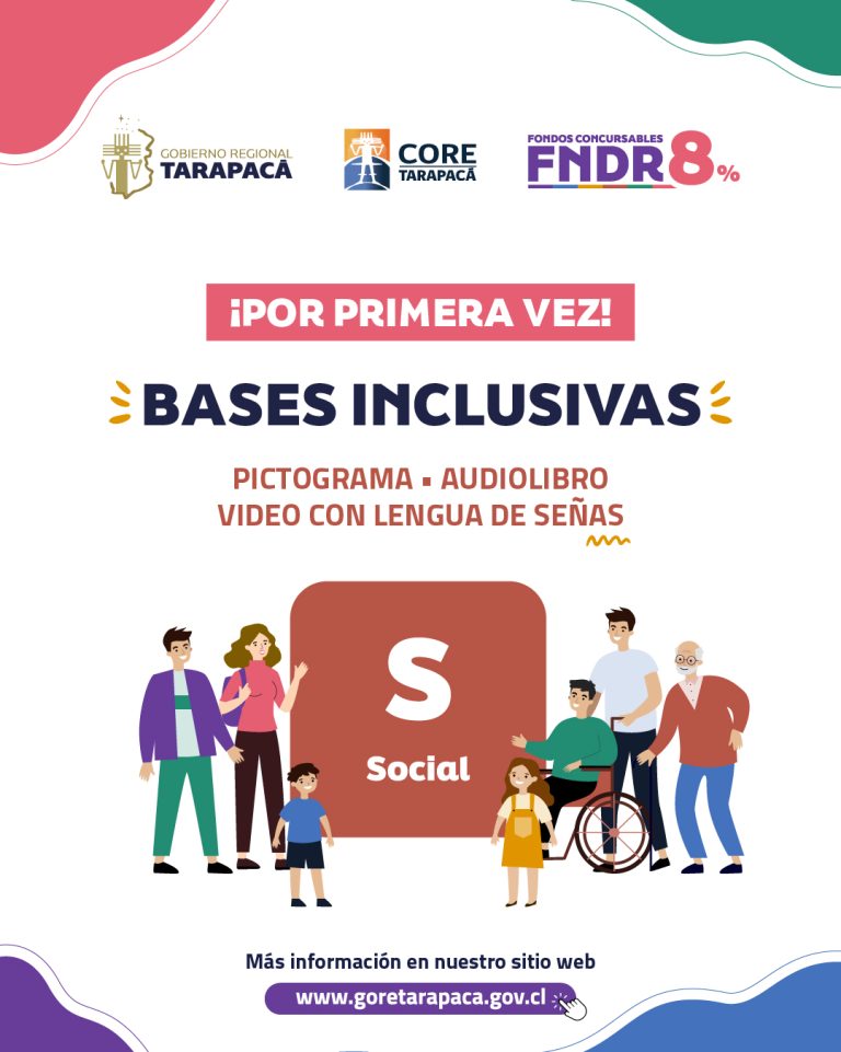 Gobierno de Tarapacá dispondrá formatos inclusivos para postular al fondo social concursable del 8% FNDR